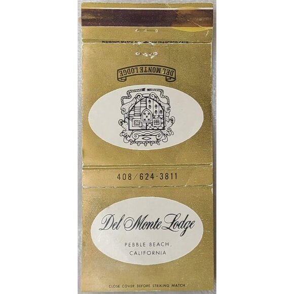 Del Monte Lodge Other - Front Strike Matchbook Cover Del Monte Lodge Pebble Beach CA